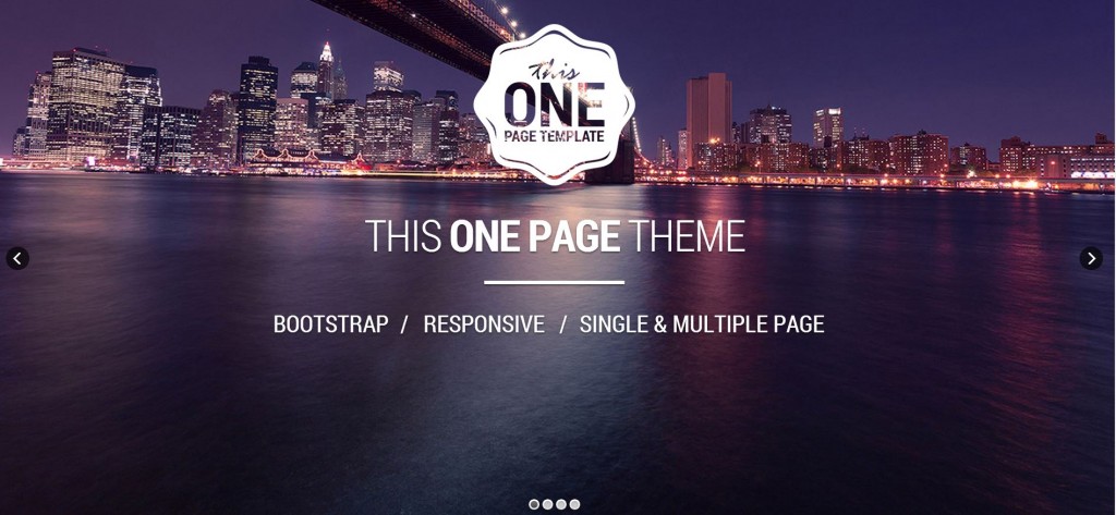 This One - One Page Responsive WordPress Theme